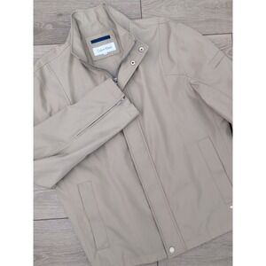 Calvin Klein‎ Tan Windbreaker Men's Jacket Full Zip Snap CM901231 Size M NWT
